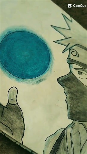 Kakashi Rasengan Drawing 🔥 Easy Anime Sketch #animedrawing #animeart
