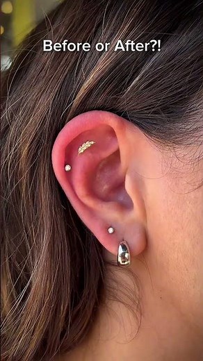 Ear piercings ✨ Before & After