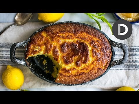 ONE BOWL Lemon Curd Pudding!
