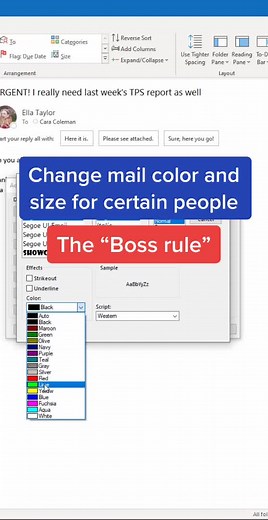 The “Boss rule” 📧 #Outlook #email #tutorials #officetips #edutok #teachersoftiktok #learnontiktok #microsoft