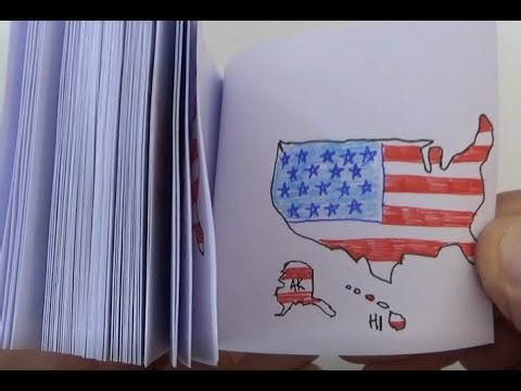 Map of the USA Flipbook - United States of America Map Flip Book