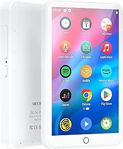 MP3 Player with Bluetooth and WiFi， MECHEN 4" Touch Screen Music Player Android 9.0 MTK 8 Core， MP4 Player with Spotify， Audible， Deezer， Amazon Music， Google Play， Downloadable APP
