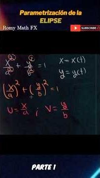 ✅Parametrization of the ELLIPSE | Part 1