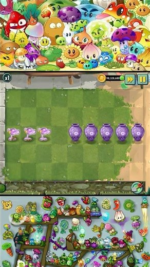 Random 3 Plants Vs Random 5 Vase Zombies #shorts #pvz #pvz2