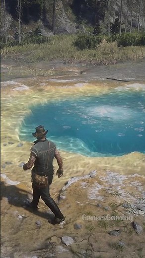 This is what happens if you encounter a bear in a hot spring in RDR2 #shorts #rdr2 #short