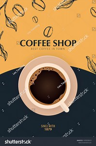 Cup Coffee Sketch Banner Coffee Beans Stock Vector (Royalty Free) 1478320610 | Shutterstock