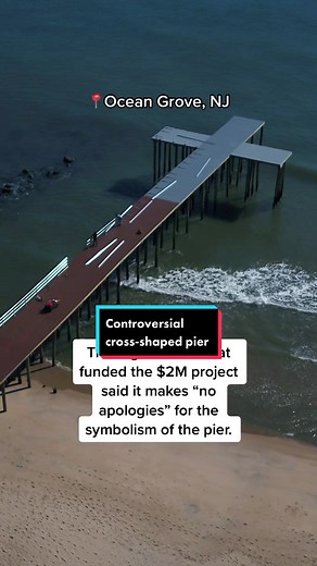 New Jersey Pier with Cross-shaped Design Opening in Ocean Grove