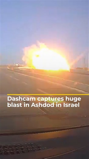 Dashcam video captured a huge explosion next to a road in Ashdod in Israel, as Iran launched a new wave of strikes following Israeli and US attacks on its nuclear sites. | Al Jazeera English