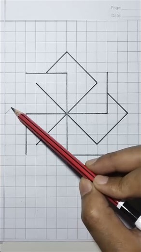 Easy Draw 3D Illusion on Graph #shorts #3dart #illusion #graph #viral #3d