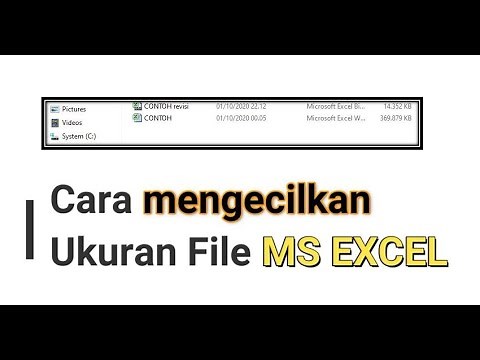 Cara mengecilkan ukuran file excel