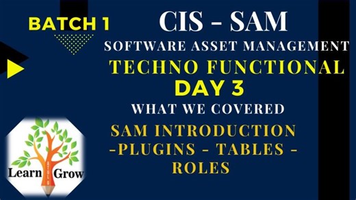 SAM - Day3 - SAM Intro - Plugins - Tables Roles | Dr. Atul Grover📚 🧭 Learn N Grow Together
