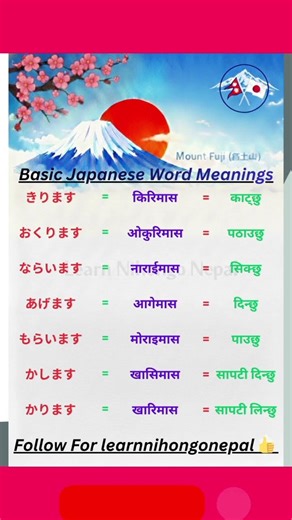 japanise language meaning in nepali