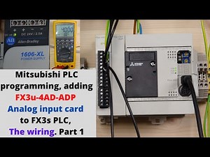 Mitsubishi PLC programming / adding FX3u-4AD-ADP analog input card to FX3s PLC, the wiring. Part 1