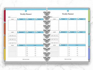 Weekly Planner Printable, Weekly Schedule PDF, Colorful Weekly Layout, Work Planner, Task Organizer, Digital Planner Page, Instant Download - Etsy