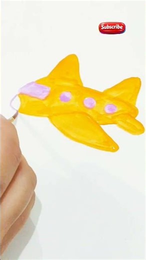 toy aeroplane ✈️ drawing painting coloring for kids #shorts