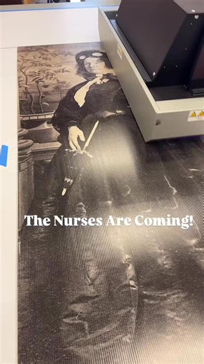 4.9K views · 128 reactions | Behind the scenes look at the making of our upcoming Faces of Civil War Nurses exhibit in partnership with Military Images Shout out to PrintatHood for their phenomenal work! One week until these ladies debut! https://www.facebook.com/share/1ANJnQhPru/?mibextid=9l3rBW | National Museum of Civil War Medicine | Facebook