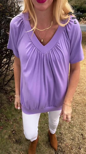Stylish Banded Bottom V-Neck Top for Every Body Type