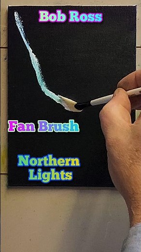 Bob Ross Fan Brush Northern Lights So Pretty #bobross #shorts