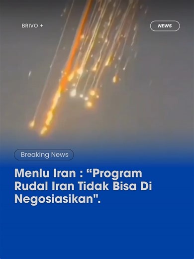 Iran Tegaskan Program Rudal Tak Bisa Dinegosiasikan
