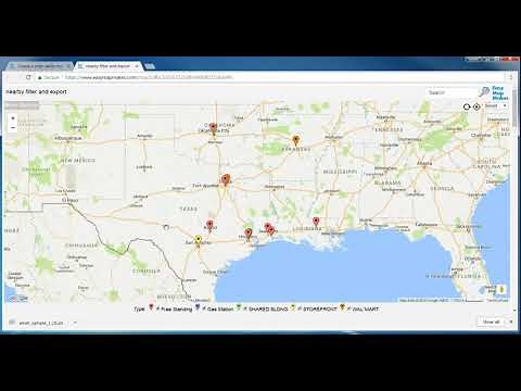 Nearby (radius) filter and export to excel
