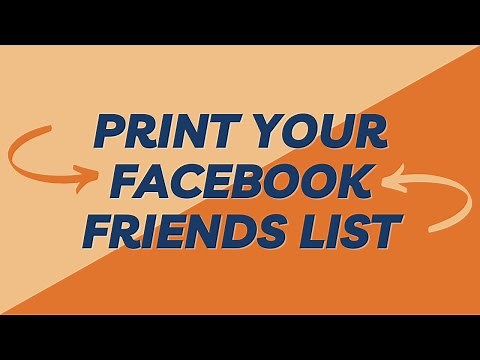 Print Facebook Friends List
