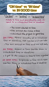"ON time" vs "IN time" vs "IN GOOD time", what's the difference? #educationalvideos #ontime #intime #ingoodtime #vocabulary #english | Table of Knowledge TV