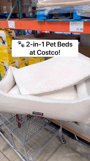 Costco Buys on Instagram: "🐾 2-in-1 Pet Beds at Costco! This cozy Kirkland Signature Bed features a removable pad for use in your home, crate, or on the road! The bed can be used without the removable pad as well, plus the covers are machine washable! 👏🏼 Get this 2-in-1 bed for just $39.99 at Costco! #costco #costcofinds #petbed #petfinds"