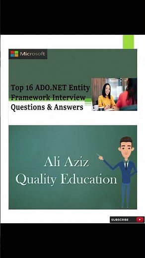 ADO.NET Entity Framework Interview 🔥 Quick Answer | ‪@AliAzizQualityEducation‬