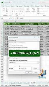 Excel Me Alternate Rows Automatic Color 🎨| Smart Table Formatting 🔥