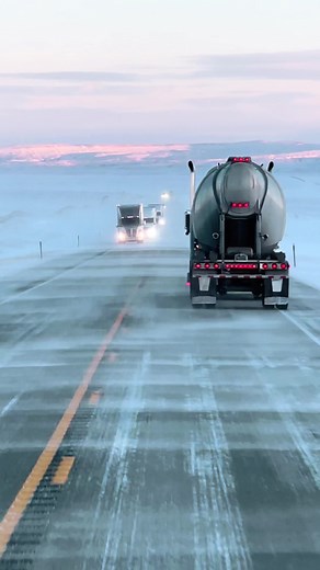 Driving a Semi-Truck on Snowy Highways
