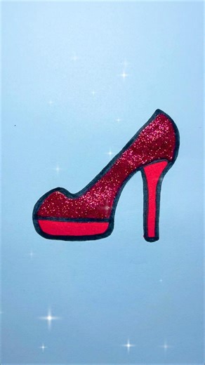 Glamorous Sparkling High Heel! 👠💎 #art #glitterart #satisfying #floopishine #artshorts