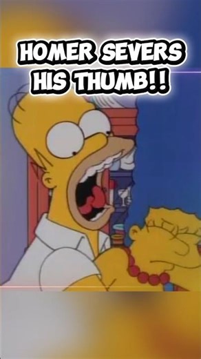 HOMER CUTS HIS THUMB! 😱 #thesimpsons