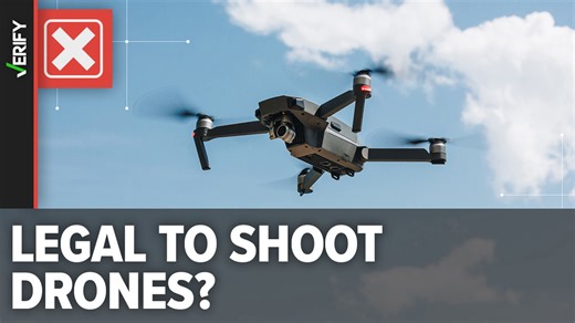 Shooting down a drone is not legal
