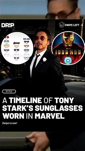 Tony Stark’s Sunglasses Evolution in Marvel Movies 😎 Every Iron Man Style Ranked | Best Year?