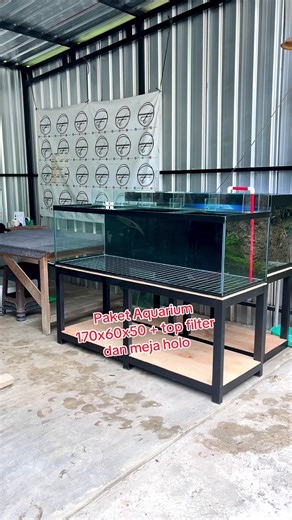 Full Aquarium Set 170x60x50 with Top Filter and Table