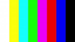 Color bars on a TV monitor without signal. Noisy and distorted. Not working, Distortions and Interferences on the TV screen. Color frame to customize the colors of the TV. 4k color bar.