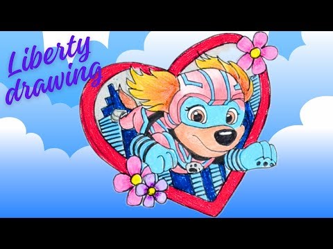 Easy liberty drawing step by step