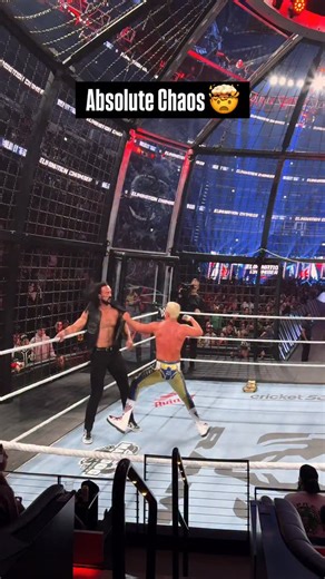 Cosm goes wild at the end of WWEChamber as @randyorton secures his spot in #Wrestlemania 🤯 | Cosm Dallas