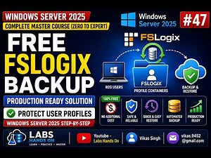 #47 How to Backup FSLogix Profiles for Free | Production Ready Solution | Step by Step | Full Demo