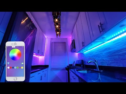 How To Install LED Strip Lights Under Kitchen Cabinets (Kitchen Under Cabinet Lighting) RGBIC LED