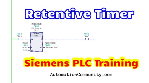 PLC Timers - Retentive Timer - Time Accumulator - TONR Instruction