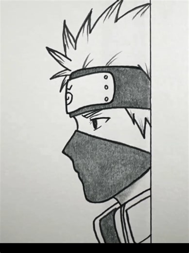 Aprende a dibujar a Kakashi Hatake paso a paso
