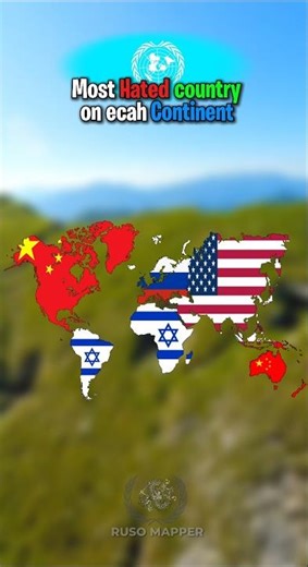 Most hated country on each continent 🇺🇳 #mapping #geography #geographythroughmaps #history #mapper