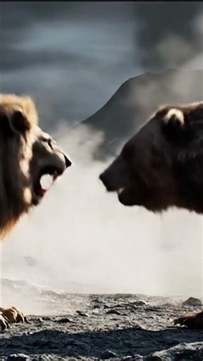 Grizzly Bear and Lion