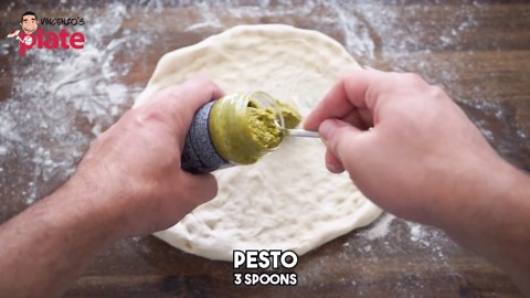 How to Make BEST PESTO PIZZA with Creamy Burrata Cheese