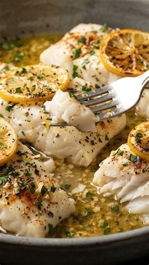 Garlic Butter Lemon Herb Baked Cod