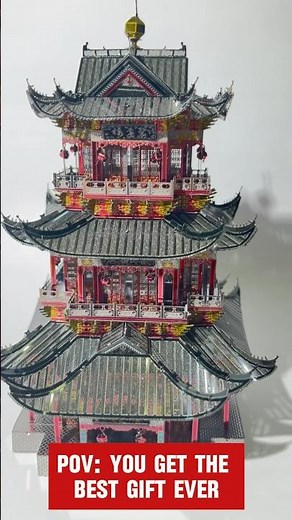 Build YOUR OWN Chinese Palace: Juyuan Tower (Piececool) #metalmodels #miniature #diy