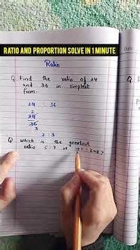 Ratio and Proportion Questions | Simple Method for Beginners
