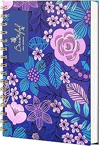 CAGIE Cute Notebook College Ruled A5 Hardcover Spiral Notebook Journal Small Note book Journaling Notebooks for Work Note Taking School Women, 5x7