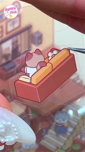 DIY Sticker House - Relaxing ASMR #280 #sticker #aesthetic #cute #miniature